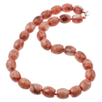 Jade Malajsie Náhrdelník, mosaz Karabinky, Sloupec, cherry quartz, 13x14mm, Prodáno za Cca 17 inch Strand