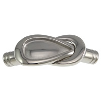 acier inoxydable accessoires de fermoir magnétique, couleur originale, 44x15x14mm, Trou:Environ 5mm, Diamètre intérieur:Environ 22x10mm, 20PC/lot, Vendu par lot