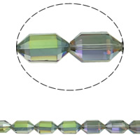 Klasse AA Kristallperlen, Kristall, Doppelkegel, bunte Farbe plattiert, verschiedene Größen vorhanden & facettierte & AA grade crystal, kristallgrün, Bohrung:ca. 1mm, verkauft per ca. 15.5 ZollInch Strang