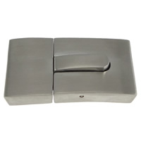 Stainless Steel Clasp Rectangle original color Approx Sold By Lot