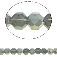 Klasse AA Kristallperlen, Kristall, Achteck, bunte Farbe plattiert, verschiedene Größen vorhanden & facettierte & AA grade crystal, Schatten Kristall, 12mm, Bohrung:ca. 1mm, ca. 50PCs/Strang, verkauft per ca. 15.5 ZollInch Strang