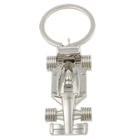 Cink Alloy Key Chain, s željezni kolut, utrke automobila, platine boja pozlaćen, nikal, olovo i kadmij besplatno, 27x58x12mm, Rupa:Približno 29mm, Dužina Približno 3.5 inčni, 10pramenovi/Torba, Prodano By Torba