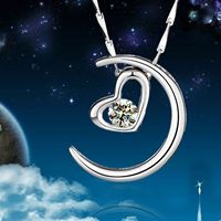 Μενταγιόν Cubic Zirconia (CZ) Brass, Ορείχαλκος, Σελήνη, επιπλατινωμένα, με ζιργκόν, νικέλιο, μόλυβδο και κάδμιο ελεύθεροι, 13.60x16.70mm, Τρύπα:Περίπου 3x5mm, 20PCs/Παρτίδα, Sold Με Παρτίδα