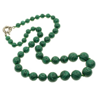 Malachite Geansaí Necklace, práis clasp fáinne earrach, Babhta, coirníní grádaithe, 8-14mm, Díolta Per Thart 24 Inse Snáithe