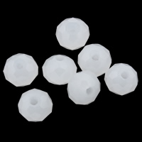 Contas de Cristal Rondelle, tamanho diferente para a escolha & facetada, branco alabaster, Buraco:Aprox 1mm, 100PCs/Bag, vendido por Bag