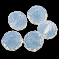 Rondelle Crystal perle, Kristal, različite veličine za izbor & faceted, White Opal, Rupa:Približno 1mm, 100računala/Torba, Prodano By Torba