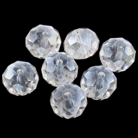 Perline rondelle a cristallo, Rondella, placcato multicolore, sfaccettati, cristallo, 8x6mm, Foro:Appross. 1mm, 100PC/borsa, Venduto da borsa