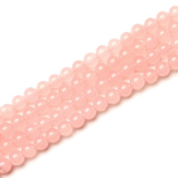 Pink Calcedony Bead, Runde, forskellig størrelse for valg, Hole:Ca. 2mm, Længde Ca. 15 inch, Solgt af Lot