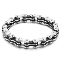 Titanstahl Armband, mit Silikon, 10mm, Länge ca. 8 ZollInch, 3SträngeStrang/Tasche, verkauft von Tasche