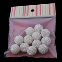 ABS Plastic Beads Round disassembly and assembly & imitation pearl white Approx 1mm Sold By Bag