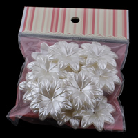 ABS Plastic Bead Cap Flower imitation pearl white  Approx 1mm Sold By Bag