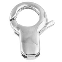 Rozsdamentes acél Homár karmos csat, Stainless Steel, az eredeti szín, 11x16x3mm, Lyuk:Kb 5x2mm, 100PC-k/Bag, Által értékesített Bag