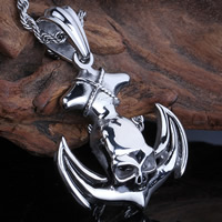 Titanium Steel Pendants Anchor nautical pattern & blacken Approx 3-8mm Sold By Bag