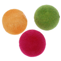 Acrylique goutte, Rond, floconneux, couleurs mélangées, 20mm, Trou:Environ 2mm, 100PC/sac, Vendu par sac