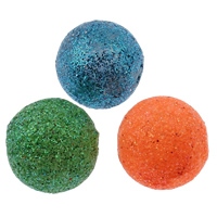 Acrylic Beads Round colorful powder mixed colors 20mm Approx 2mm Sold By Bag