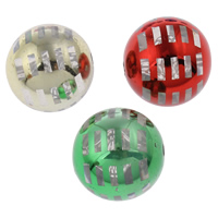 Plated Acrylic Beads Round UV plating transparent mixed colors 20mm Approx 2mm Sold By Bag