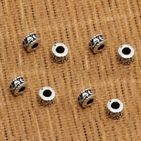 Thailand Sterling Silver Spacer Bead, Rondelle, 3x4.50mm, Hål:Ca 2mm, 140PC/Lot, Säljs av Lot