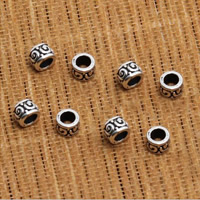 An Téalainn Sterling Silver Spacer Bead, Colún, 4.50x3.20mm, Poll:Thart 2.5mm, 120ríomhairí pearsanta/Lot, Díolta De réir Lot