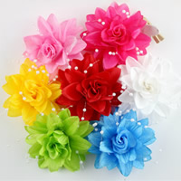 Accesorios para el cabello DIY de, ETAMINE, con Rocallas de vidrio, Flor, para  los niños, color mixto, 75mm, 50PCs/Grupo, Vendido por Grupo