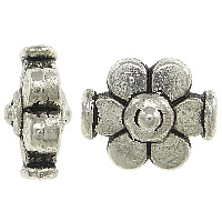 Zink Alloy Flower Pärlor, Blomma, antik silver pläterad, nickel, bly och kadmium gratis, 9x7.50x5mm, Hål:Ca 1mm, 500PC/Lot, Säljs av Lot