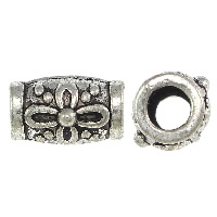 Zinc Alloy Large Hole Bead Column antique silver color plated nickel lead & cadmium free Approx 3mm Sold By Lot