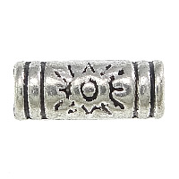 Zink Alloy Smycken Pärlor, Kolonn, antik silver pläterad, nickel, bly och kadmium gratis, 9.50x3.50mm, Hål:Ca 1.5mm, 1000PC/Lot, Säljs av Lot