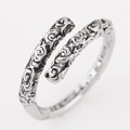 Zinc Alloy Cuff Finger Ring antique silver color plated lead & cadmium free 17mm US Ring .5 Sold By PC