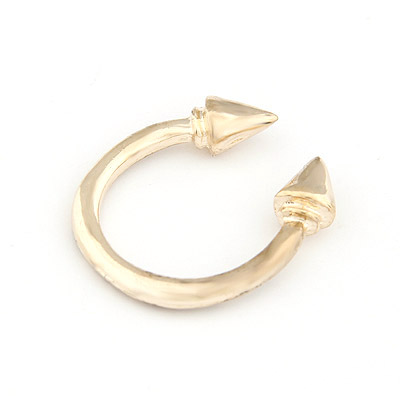 Zinc Alloy Cuff fingerring, Cone, guldfarve belagt, bly & cadmium fri, 4mm, Størrelse:6-9, Solgt af PC