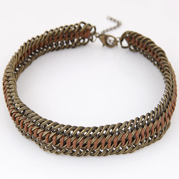 Colar bijuterias, liga de zinco, with Cordão encerado Hemp, with 5cm extender chain, banho de cor bronze antigo, Chumbo e cádmio livre, 400x22mm, vendido para Aprox 15.75 inchaltura Strand