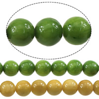 Malaysia Jade Perle, rund, keine, 10mm, Bohrung:ca. 1mm, Länge ca. 16 ZollInch, 10SträngeStrang/Menge, ca. 43PCs/Strang, verkauft von Menge