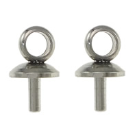 Bail Peg in acciaio inox, colore originale, 4x7mm, 1mm, Foro:Appross. 1.2mm, 1000PC/lotto, Venduto da lotto