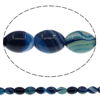 Grânulos de ágata natural do laço, Disposições de ágata, Oval, azul, 12x16mm, Buraco:Aprox 1mm, comprimento Aprox 15 inchaltura, 10vertentespraia/Lot, Aprox 25PCs/Strand, vendido por Lot