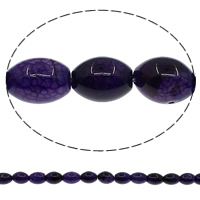 Natuurlijke Crackle Agaat parels, Ovaal, purper, 12x16mm, Gat:Ca 1mm, Lengte Ca 15 inch, 10strengen/Lot, Ca 25pC's/Strand, Verkocht door Lot