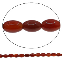 Naturlig röd agat pärlor, Red Agate, Oval, 8x12mm, Hål:Ca 1mm, Längd Ca 15 inch, 10Strands/Lot, Ca 33PC/Strand, Säljs av Lot