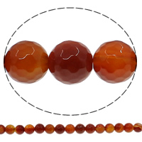 Φυσικά Χάντρες Red Agate, Γύρος, διαφορετικό μέγεθος για την επιλογή & πολύπλευρη, Τρύπα:Περίπου 1mm, Μήκος Περίπου 15 inch, Sold Με Παρτίδα