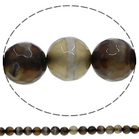 Vatra Agate Perla, Krug, različite veličine za izbor & faceted, Rupa:Približno 1mm, Dužina Približno 15 inčni, Prodano By Lot