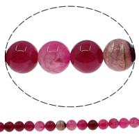 Nádúrtha Crackle Agate Beads, Babhta, dearg rosy geal, 10mm, Poll:Thart 1mm, Fad Thart 15 Inse, 10Snáitheanna/Lot, Thart 38ríomhairí pearsanta/Snáithe, Díolta De réir Lot