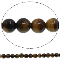 Tiger Eye Χάντρες, Μάτι της Τίγρης, Γύρος, διαφορετικό μέγεθος για την επιλογή, Τρύπα:Περίπου 1mm, Μήκος Περίπου 15 inch, Sold Με Παρτίδα