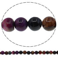 Nádúrtha Crackle Agate Beads, Babhta, il-daite, 6mm, Poll:Thart 1mm, Fad Thart 15 Inse, 10Snáitheanna/Lot, Thart 63ríomhairí pearsanta/Snáithe, Díolta De réir Lot