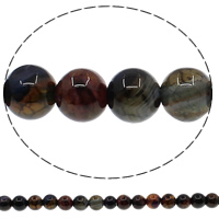 Nádúrtha Crackle Agate Beads, Babhta, il-daite, 6mm, Poll:Thart 1mm, Fad Thart 15 Inse, 10Snáitheanna/Lot, Thart 63ríomhairí pearsanta/Snáithe, Díolta De réir Lot