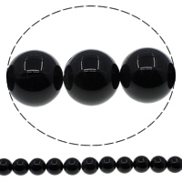 Natural Black Agate Beads Round Approx 1mm Length Approx 15 Inch Sold By Lot