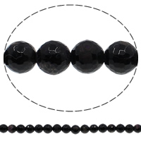 ágata de fuego Abalorio, Esférico, facetas, Negro, 10mm, agujero:aproximado 1mm, longitud aproximado 15.3 Inch, 10Strandsfilamento/Grupo, aproximado 38PCs/Sarta, Vendido por Grupo