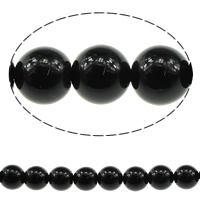 Sort obsidian perler, forskellig størrelse for valg, Hole:Ca. 2mm, Længde Ca. 16 inch, Solgt af Lot