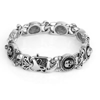 Stainless Steel Bracelet blacken 16mm Length Approx 8 Inch Sold By Lot