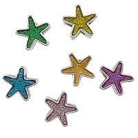 Zinc Alloy European perler, Starfish, platin farve forgyldt, uden trold & emalje, flere farver til valg, nikkel, bly & cadmium fri, 11x10x8mm, Hole:Ca. 5mm, 100pc'er/Lot, Solgt af Lot