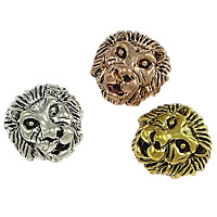 alliage de zinc perle à grand trou, lion, Placage, noircir, plus de couleurs à choisir, protéger l'environnement, sans nickel, plomb et cadmium, 12x13x9mm, Trou:Environ 2mm, 50PC/lot, Vendu par lot