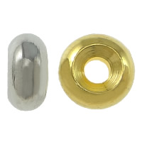 Brass Nakit perle, Mesing, Rondelle, pozlaćen, više boja za izbor, nikal, olovo i kadmij besplatno, 3x6mm, Rupa:Približno 2mm, 500računala/Lot, Prodano By Lot