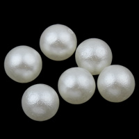 Grânulos de plástico ABS, Roda, pérola de imitação & não porosa, branco, 5mm, Aprox 8300PCs/Bag, vendido por Bag