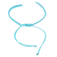 Βραχιόλι Μόδα Cord, Nylon Cord, χειροποίητο, ρυθμιζόμενο, μπλε, 5mm, Μήκος 6-12 inch, 50Σκέλη/Παρτίδα, Sold Με Παρτίδα