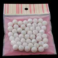 ABS plast perler, Runde, imiteret perle, hvid, 10mm, 100x170mm, Hole:Ca. 1mm, 50pc'er/Bag, Solgt af Bag